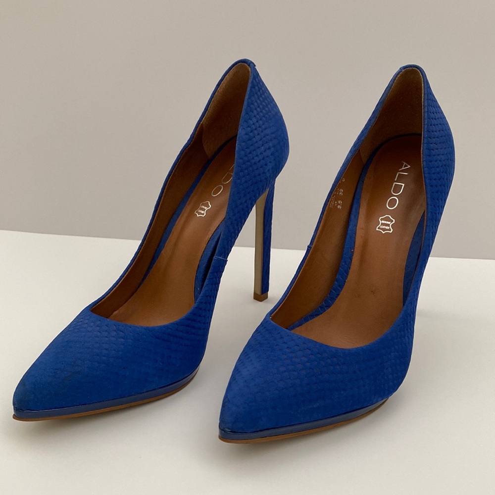 ALDO Pumps - Blue, Genuine Leather, Suede